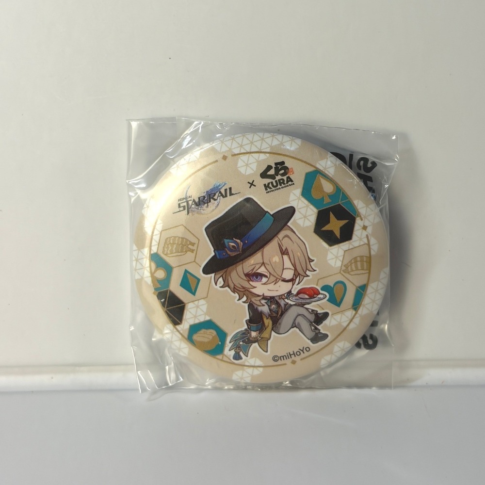 Honkai Star Rail Kura Sushi Bikkura Pon Aventurine Can Badge Pin New Sealed